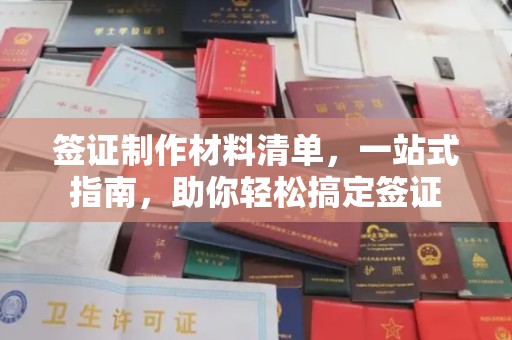 牡丹签证制作材料清单，一站式指南，助你轻松搞定签证