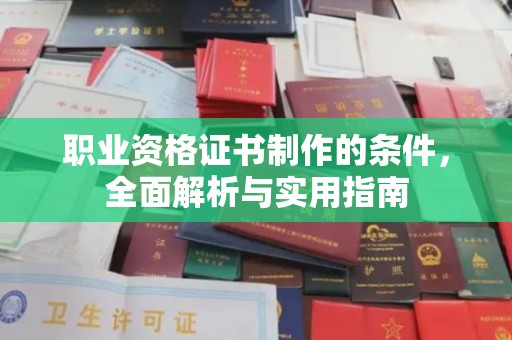牡丹职业资格证书制作的条件，全面解析与实用指南
