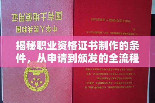 牡丹揭秘职业资格证书制作的条件，从申请到颁发的全流程解析