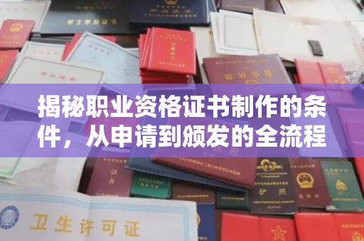 牡丹揭秘职业资格证书制作的条件，从申请到颁发的全流程解析