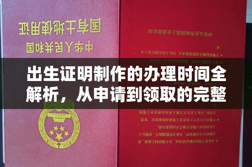 牡丹出生证明制作的办理时间全解析，从申请到领取的完整指南